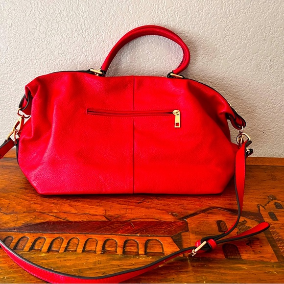 ORA DELPHNE Adele Red Pebble Satchel
BAG. - Picture 1 of 6